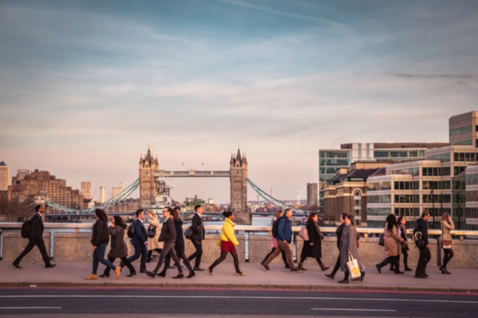 Commuters in central London