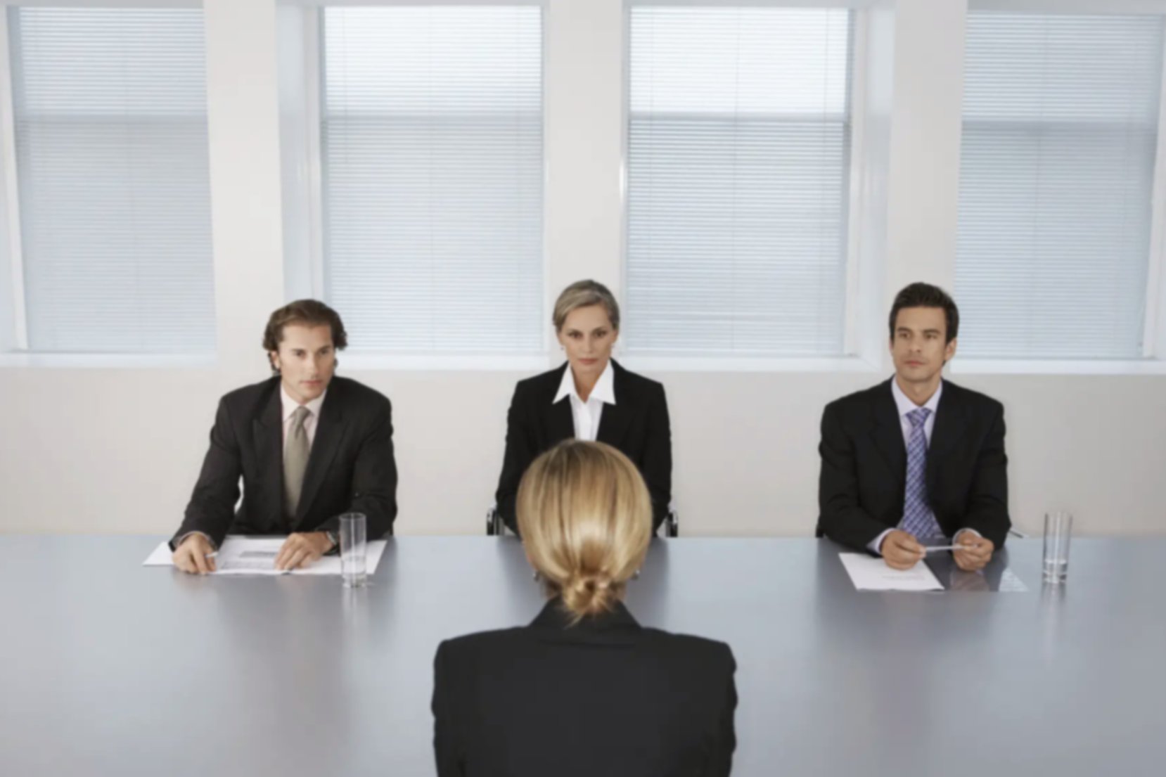 Applicant at a panel interview