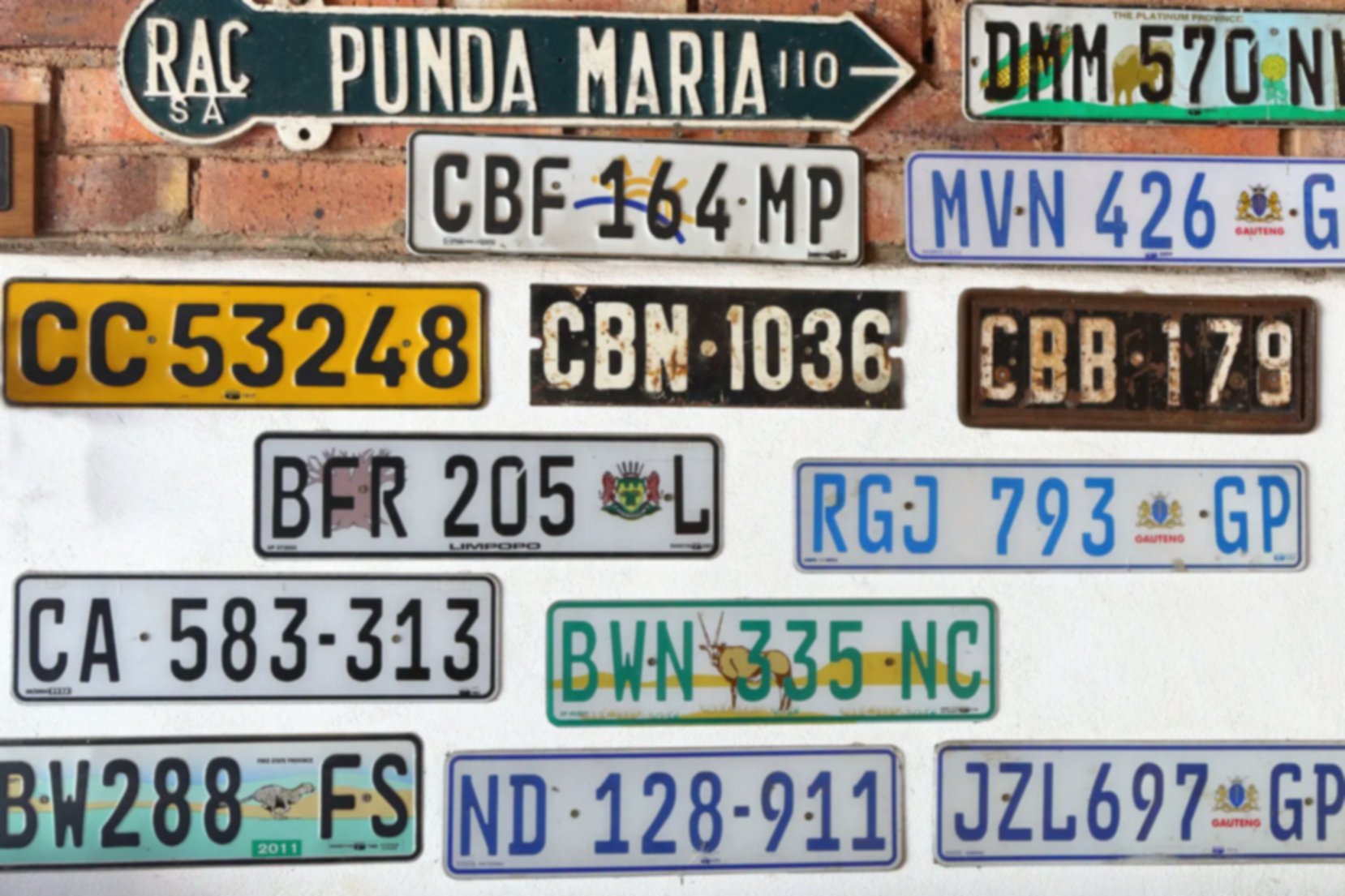 Provincial car licence plates in South Africa
