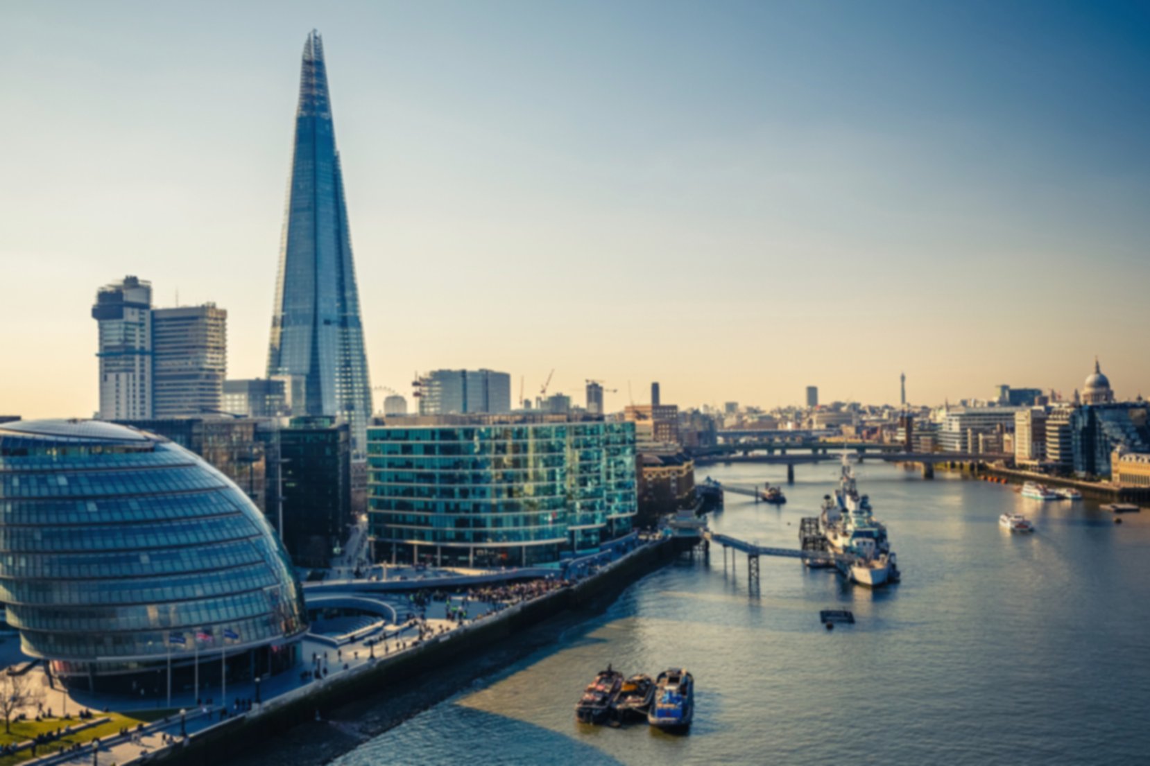 The modern skyline of London