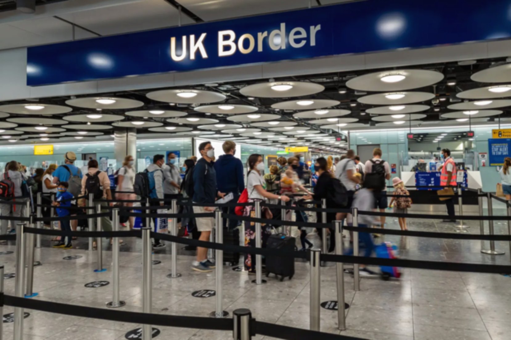 Frontera del Reino Unido en la Terminal 5 de Heathrow