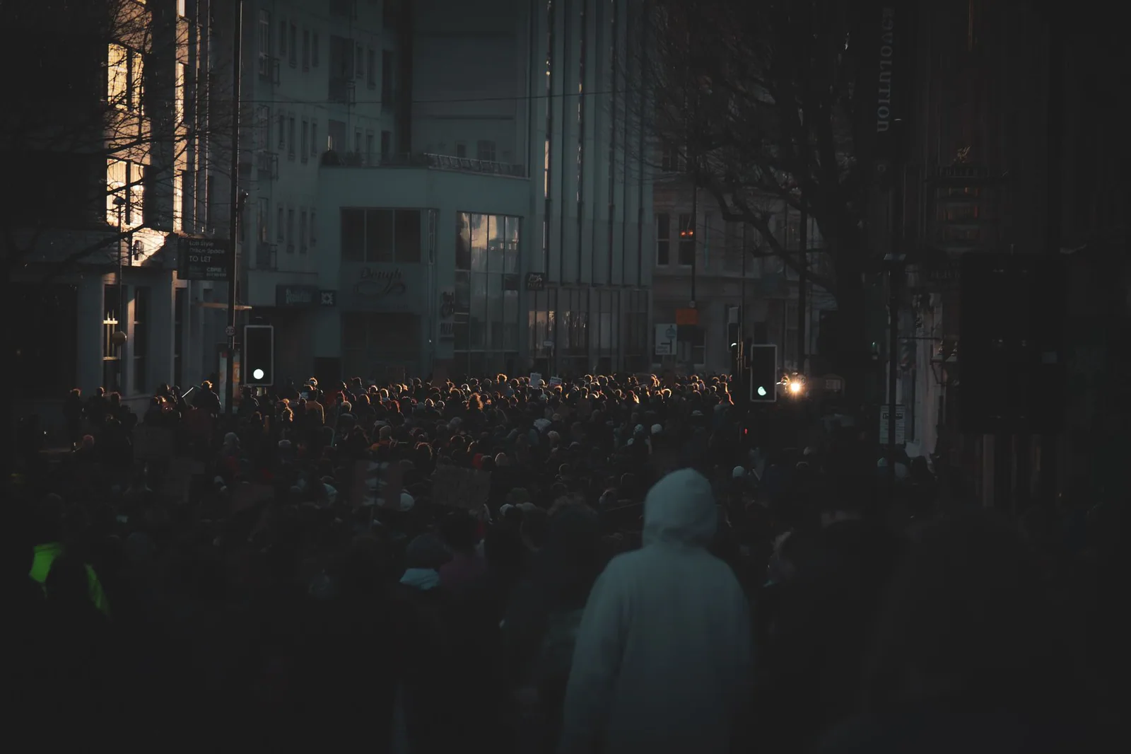 Manifestación por derechos civiles en la calle