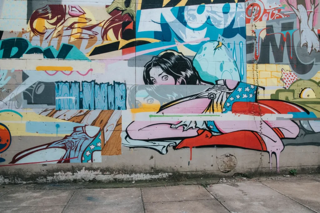 Mural de cómic en una calle de Bruselas