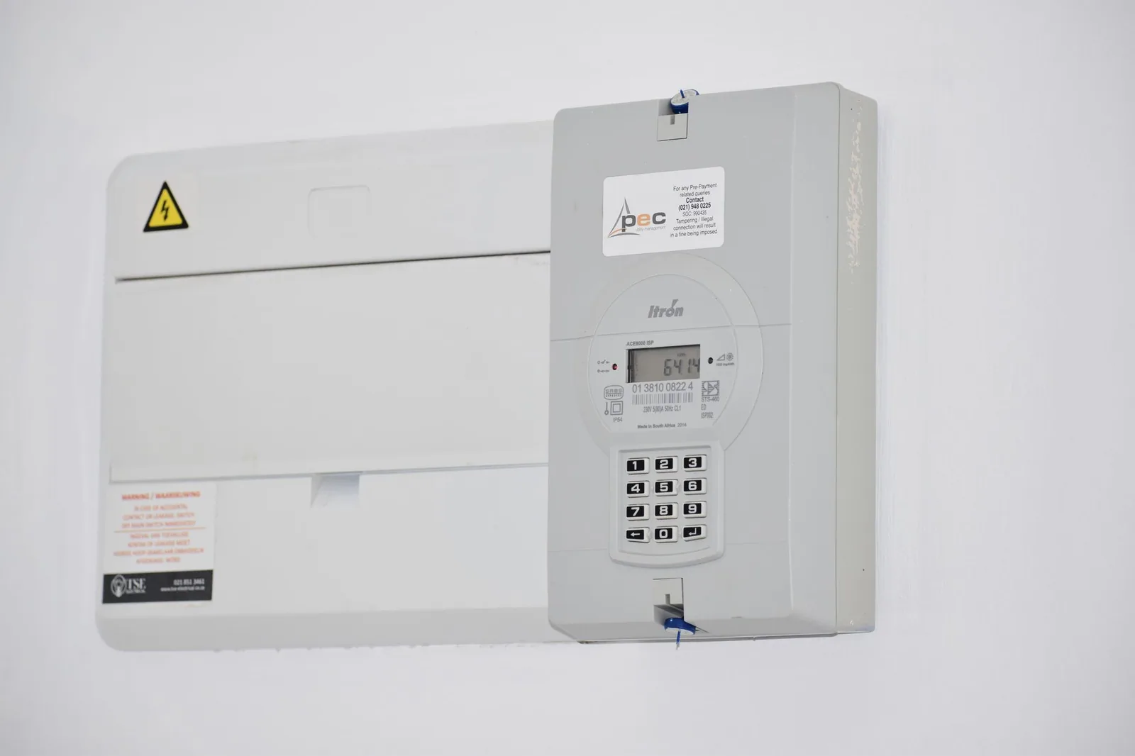 Medidor de electricidad en vivienda belga
