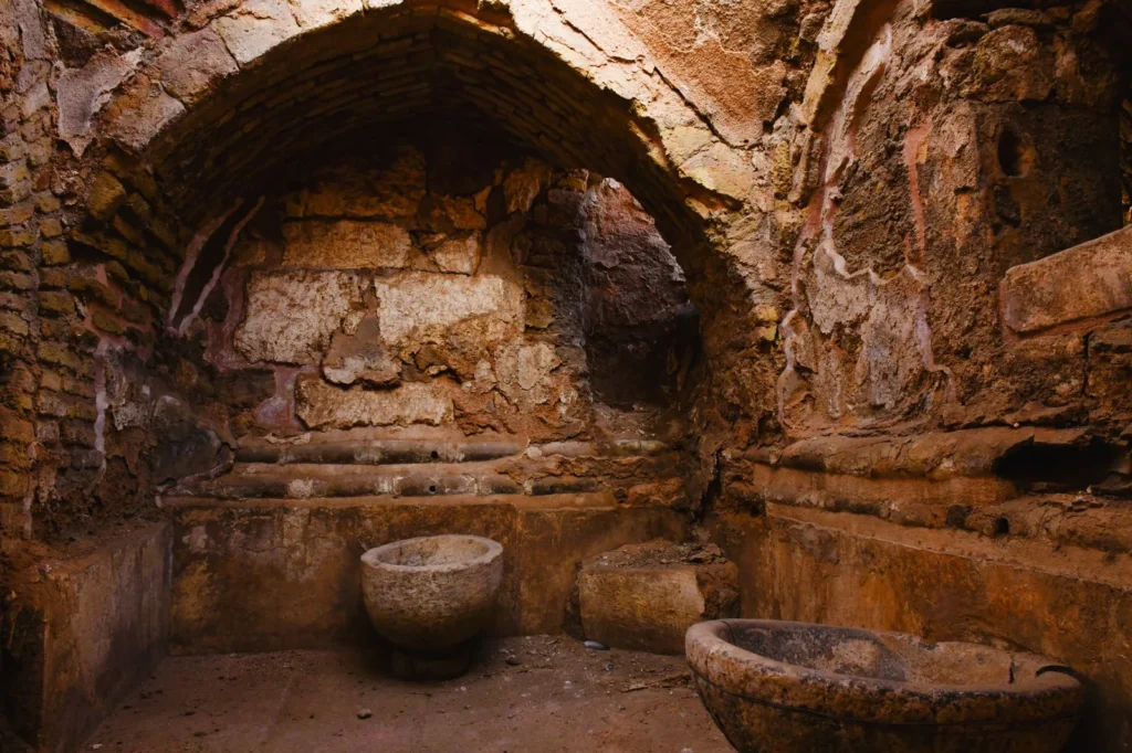 Interior de un baño termal en Alemania