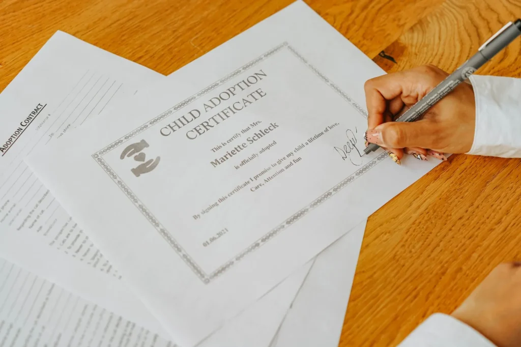 Firma de documento oficial de ciudadanía
